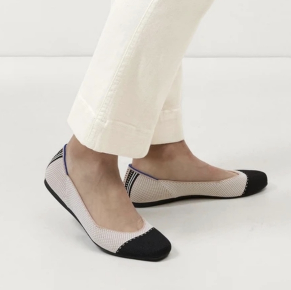 New Rothys The Square Tuxedo Flats Size 